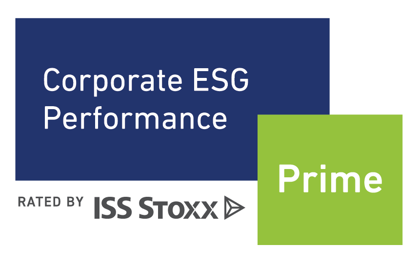 Awarded “Prime” Status in ISS ESG Corporate Rating for two consecutive years